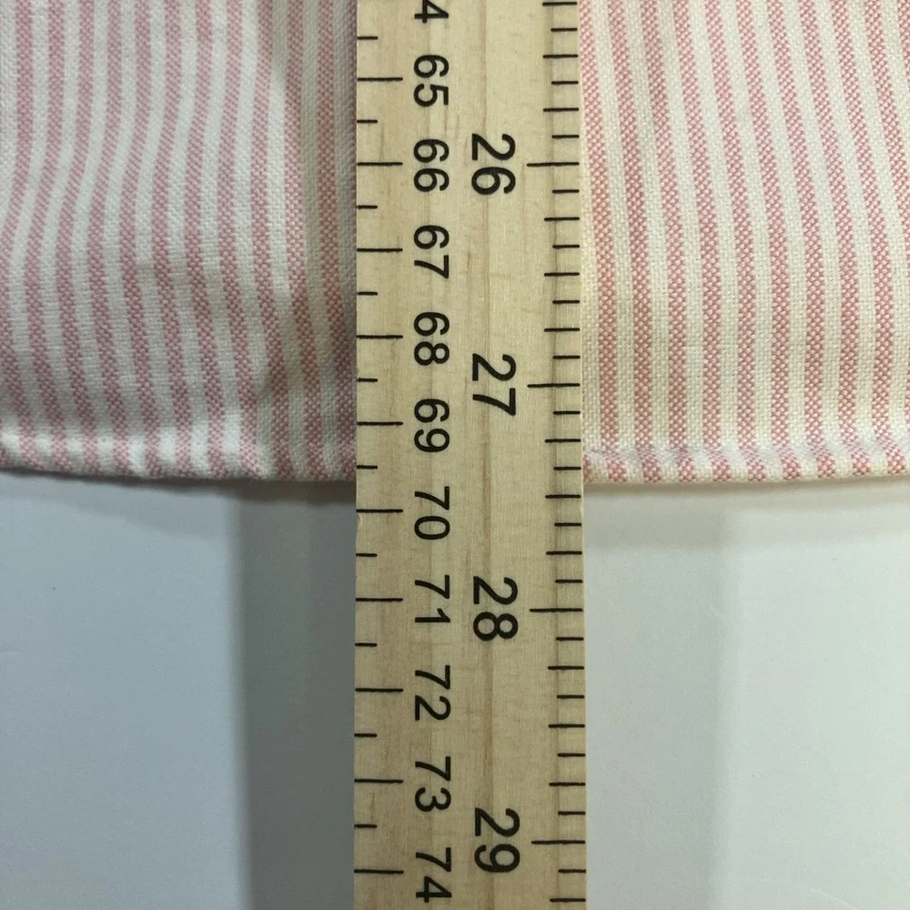 Polo Ralph Lauren Men's Medium Classic Striped Oxford Shirt Pink White